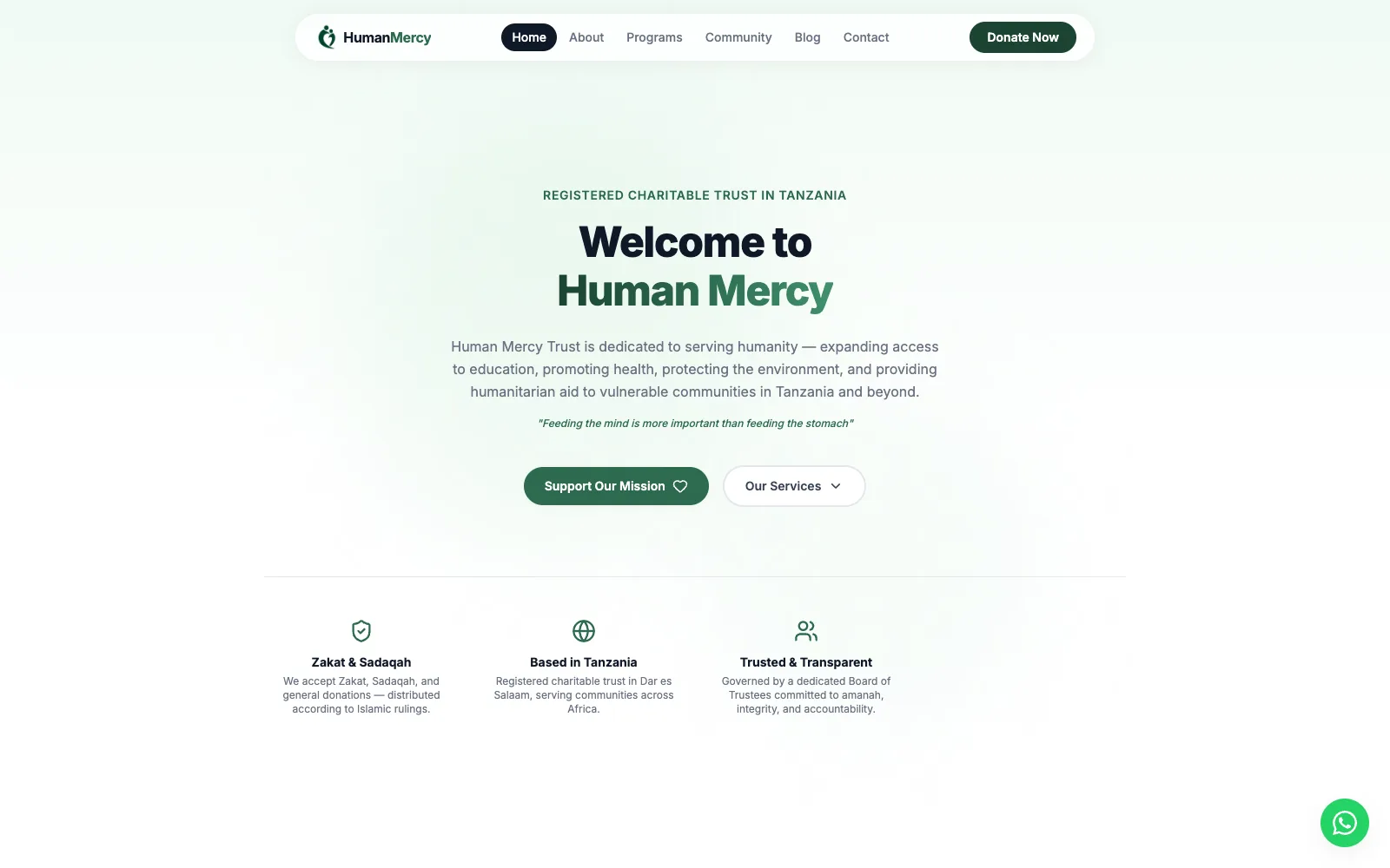 Human Mercy Trust — NGO site