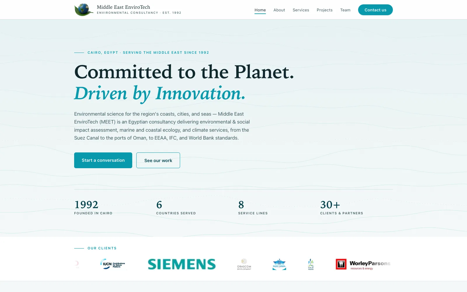 Middle East EnviroTech — consultancy site
