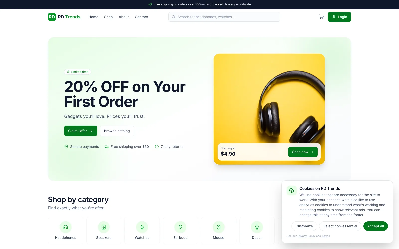 RD Trends — e-commerce storefront